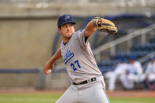 Pensacola Blue Wahoos' A.J. Ladwig in action