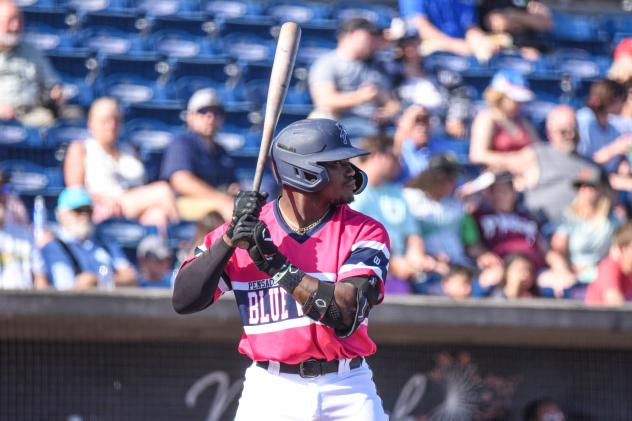 Pensacola Blue Wahoos' Paul McIntosh at bat