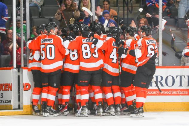 Philadelphia Flyers celebrate win