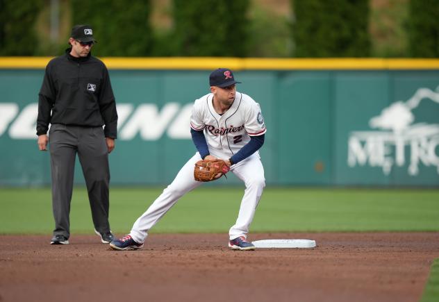 Tacoma Rainiers' Drew Ellis in action