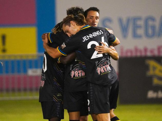 Las Vegas Lights FC's Cal Jennings celebrates win