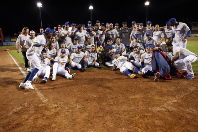 St. Lucie Mets pose after winning the Florida State League championship