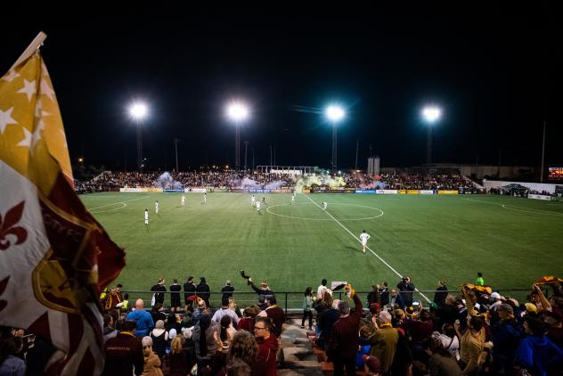 The view at a Detroit City FC match at Keyworth Stadium