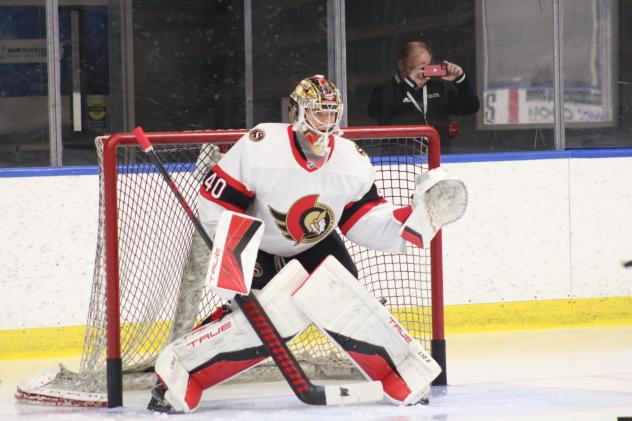 Belleville Senators goaltender Mads Sogaard