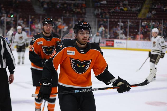 Lehigh Valley Phantoms' Jackson Cates on game day