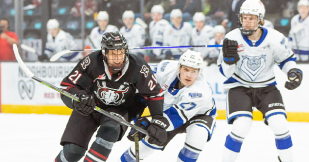 Victoria Royals battle the Red Deer Rebels
