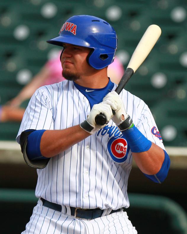 Kyle Schwarber with the Iowa Cubs