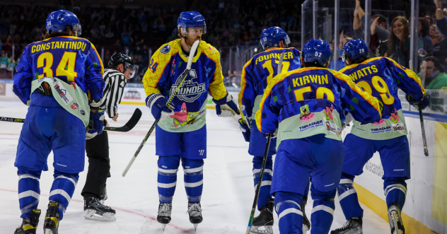 Wichita Thunder head out onto the ice