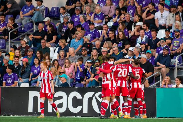 Atlético Ottawa celebrates win