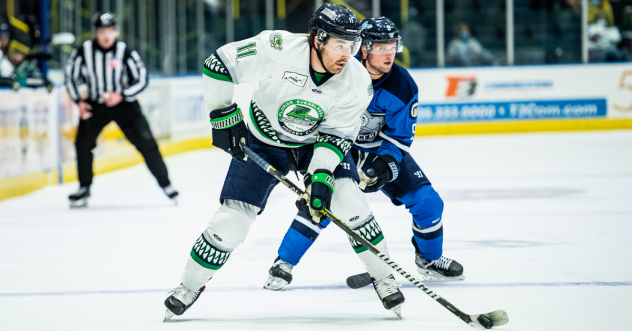 Defenseman Cole MacDonald with the Florida Everblades